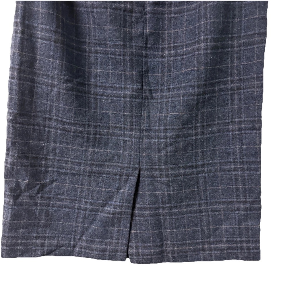 🛍️ J.McLaughlin Women Navy Check Pencil Skirt sz4 Glen Plaid 100% Wool Lined - Picture 11 of 12